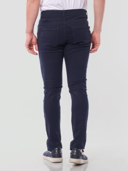 Calça Masculina em Sarja 7898 Azul Marinho