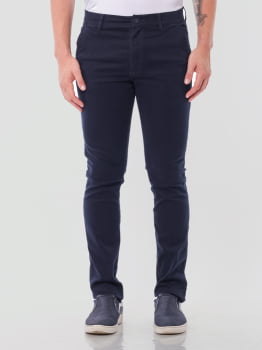 Calça Masculina em Sarja 7898 Azul Marinho