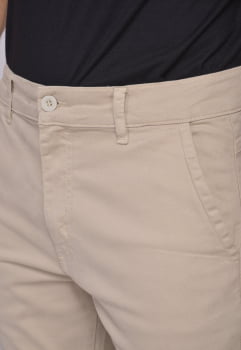 Calça Masculina em Sarja 7898 Bege Claro