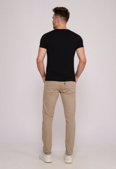Calça Masculina em Sarja 7898 Bege Escuro