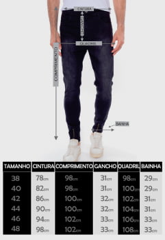 Calça Masculina Jeans com elastano Black