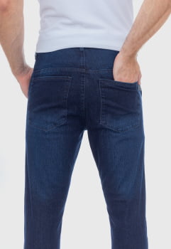 Calça Masculina Jeans  Slim com elastano 7915 Azul