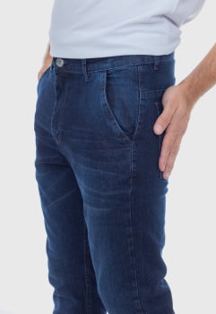 Calça Masculina Jeans  Slim com elastano 7915 Azul