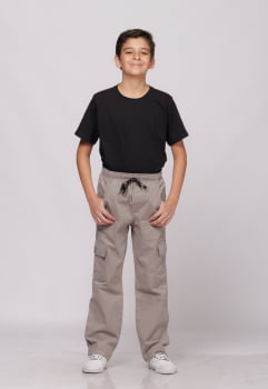 Calça Masculina Juvenil Cinza