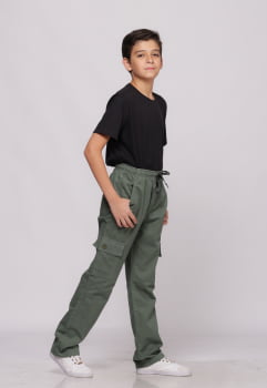 Calça Masculina Juvenil Verde adolescente
