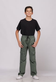 Calça Masculina Juvenil Verde adolescente