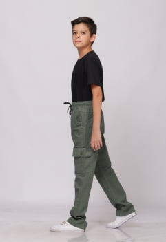 Calça Masculina Juvenil Verde adolescente