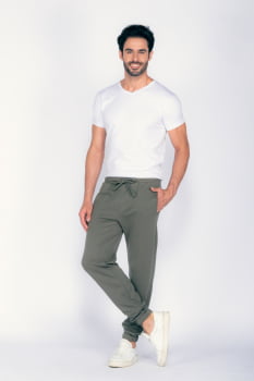 Calça Masculina Moletom 7859 Verde