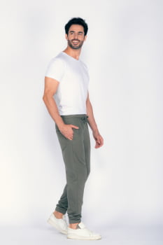 Calça Masculina Moletom 7859 Verde