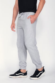 Calça Masculina Moletom Cinza