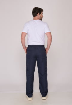 Calça Masculina Nylon Azul Marinho 7931