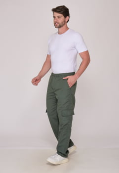 Calça Masculina Nylon Verde Musgo 7931