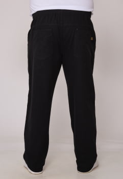 Calça Masculina Plus Size Sarja Preto