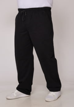 Calça Masculina Plus Size Sarja Preto