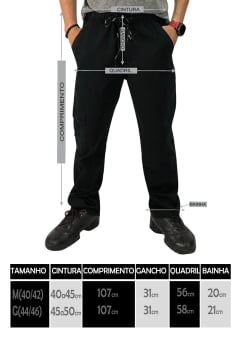 Calça masculina reta em Sarja 7847 Verde