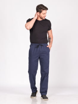 Calça masculina Sarja 7910 Azul Marinho