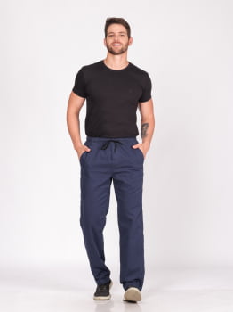 Calça masculina Sarja 7910 Azul Marinho