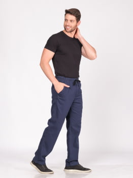 Calça masculina Sarja 7910 Azul Marinho