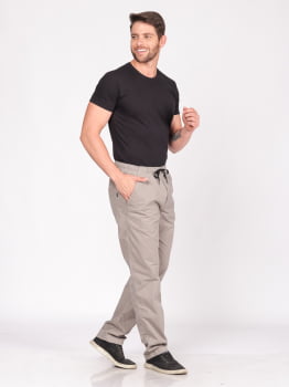 Calça masculina Sarja 7910 Cinza
