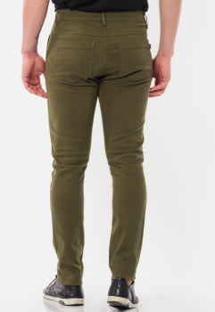Calça masculina Slim em Sarja 7898 Verde