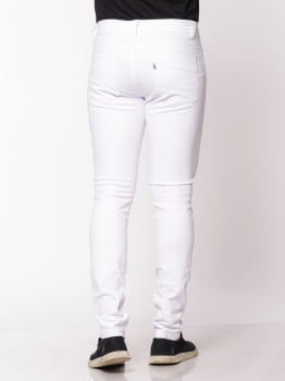 Calça masculina slim em Sarja 7901 Branca