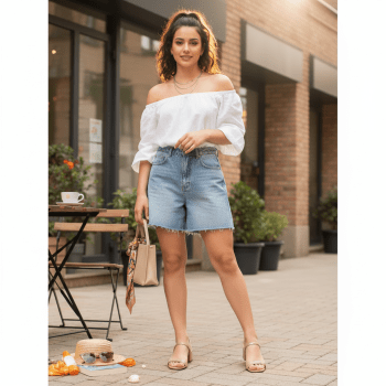 Sandália de Salto Quadrado Feminina com Tira de glitter 5 CM - A011 Nude