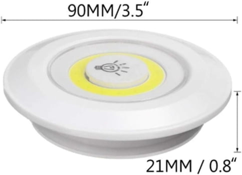 3 Luminárias Lâmpada Led Spot Sem Fio Portátil Controle Remoto