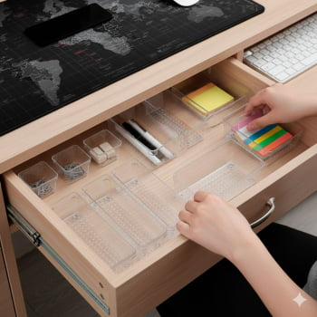 7 Gavetas Modulares Organizadoras Acrílico Transparente