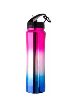 Garrafa Térmica Squeeze 750mL Com Bico e Chaveiro Aço Inox