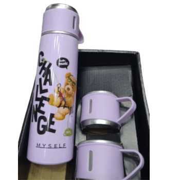Kit Garrafa Térmica Urso com Xícaras Kit Garrafa Térmica Urso com Xícaras
