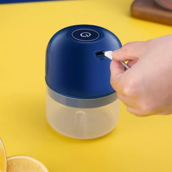 Mini Processador Triturador De Alimentos Alho Elétrico Cor Vermelho