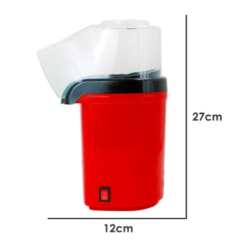 Pipoqueira Ele Ar Quente Vermelha 1200W 220v Maquina Pipoca