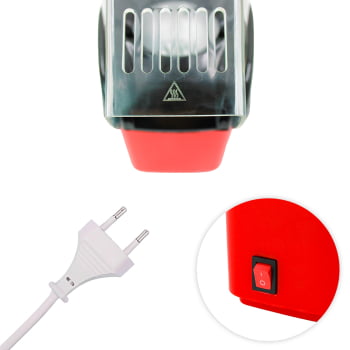 Pipoqueira Ele Ar Quente Vermelha 1200W 220v Maquina Pipoca